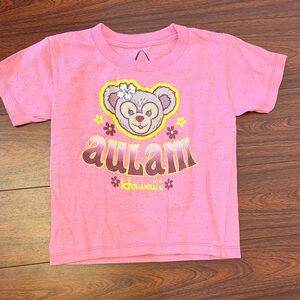 Disney Aulani Hawaii Pink T-Shirt with Shellie Mae Bear Graphic